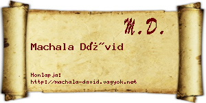 Machala Dávid névjegykártya